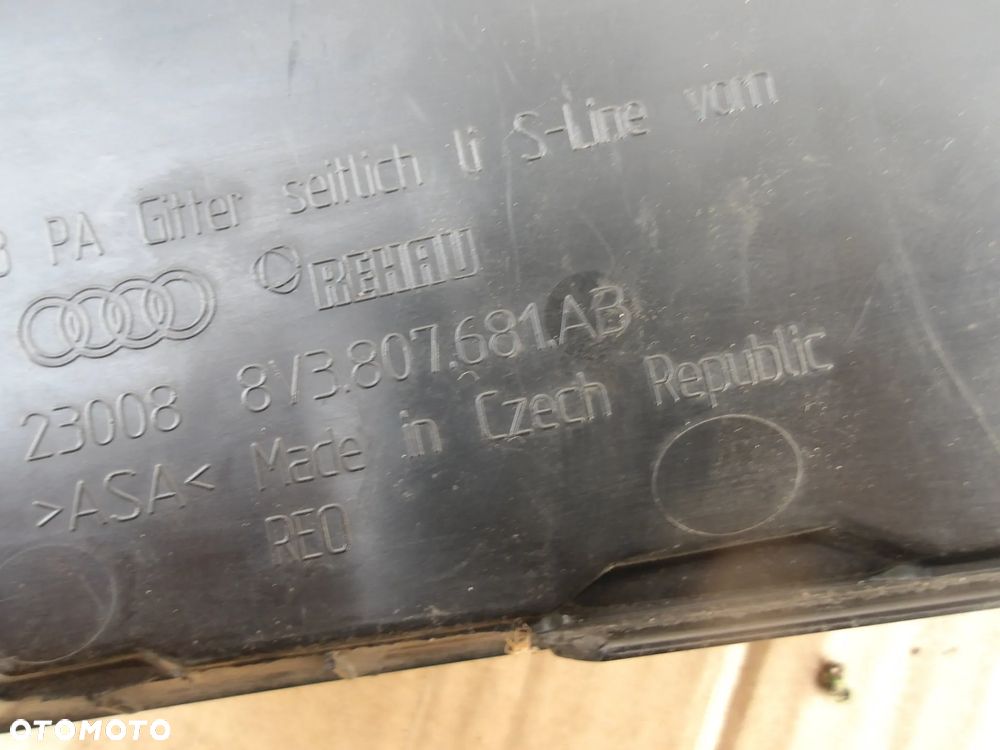 KRATKA ZDERZAKA LEWY PRZOD AUDI A3 8V S LINE LIFT 8V3807681AB - 8