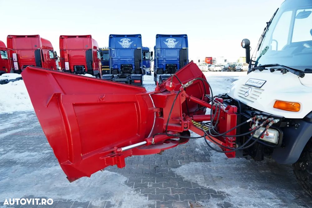 Mercedes-Benz UNIMOG U300 / 4X4 / BASCUNĂTOR 3 LATE / PLUG / MUNICIPAL / CUPLĂRI HIDRAULICE / EPS + AMBREIAJ - 9