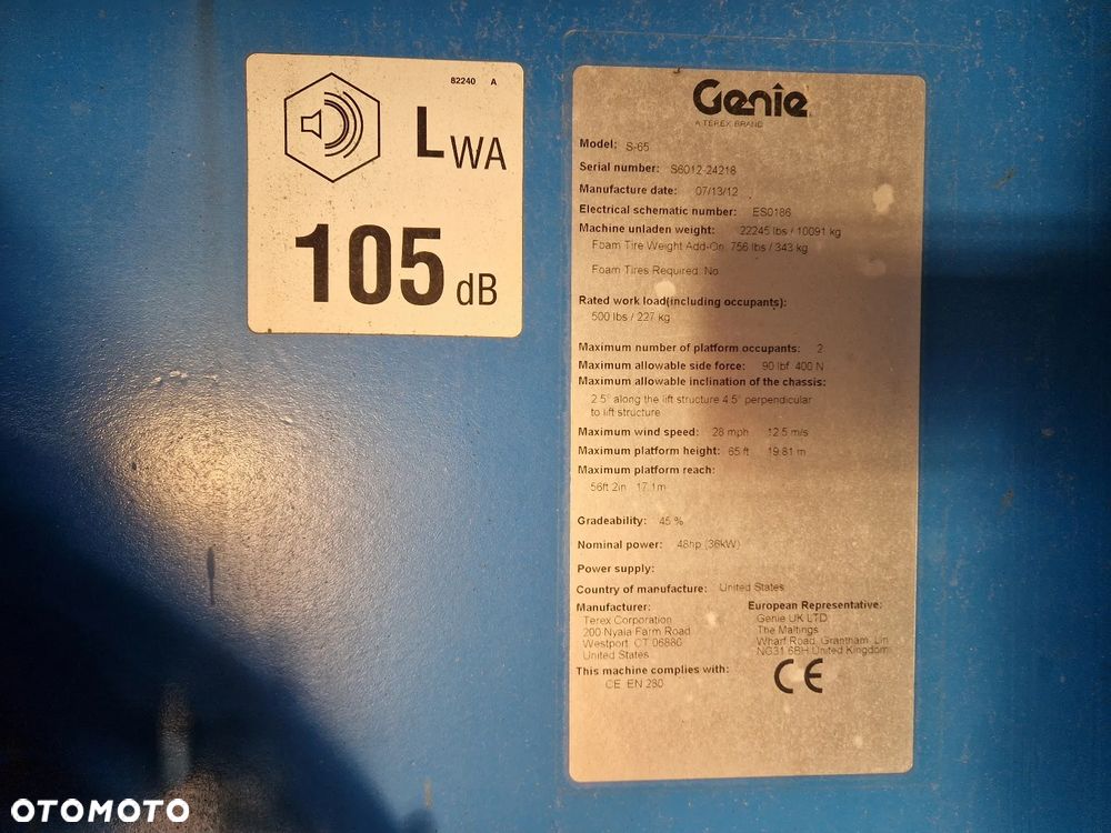 Genie S 65 S-65 660SJ RZ126 - 9