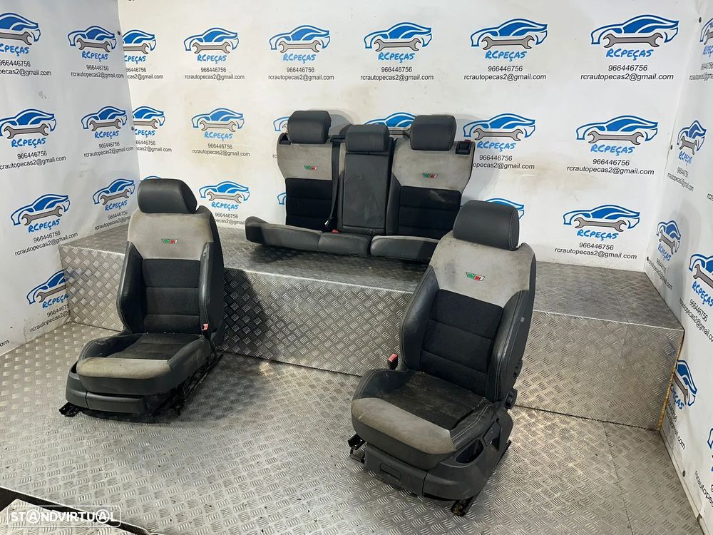 Conjunto Bancos Pele Tecido Skoda Octavia 2 MK2 1Z RS VRS 2004 - 2013 - 3