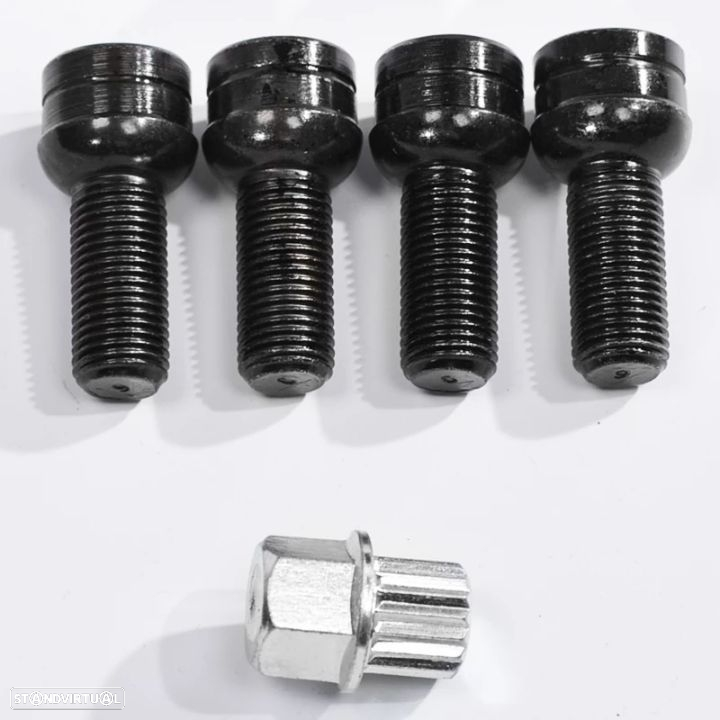 Conjunto de 4 Pernos de segurança c/ chave - M14x1,5mm - 6