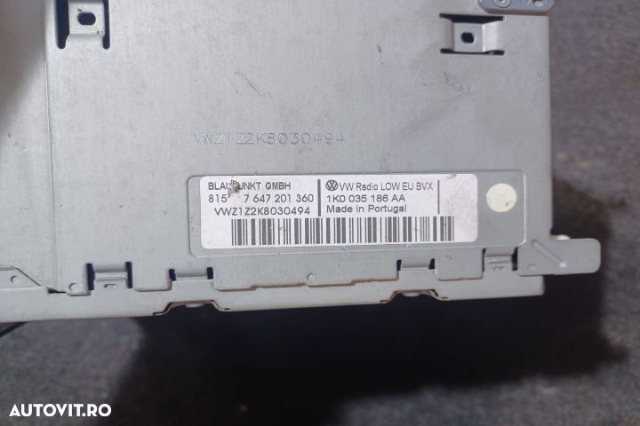 Radio cd 1K0035186AA Volkswagen VW Passat B6 [2005 - 2010] wagon 5-us - 3