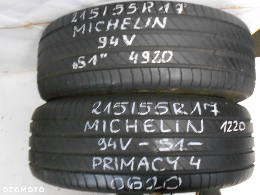 OPONY 215/55R17 MICHELIN PRIMACY 4 S1 DOT 4920 6.8MM - 1