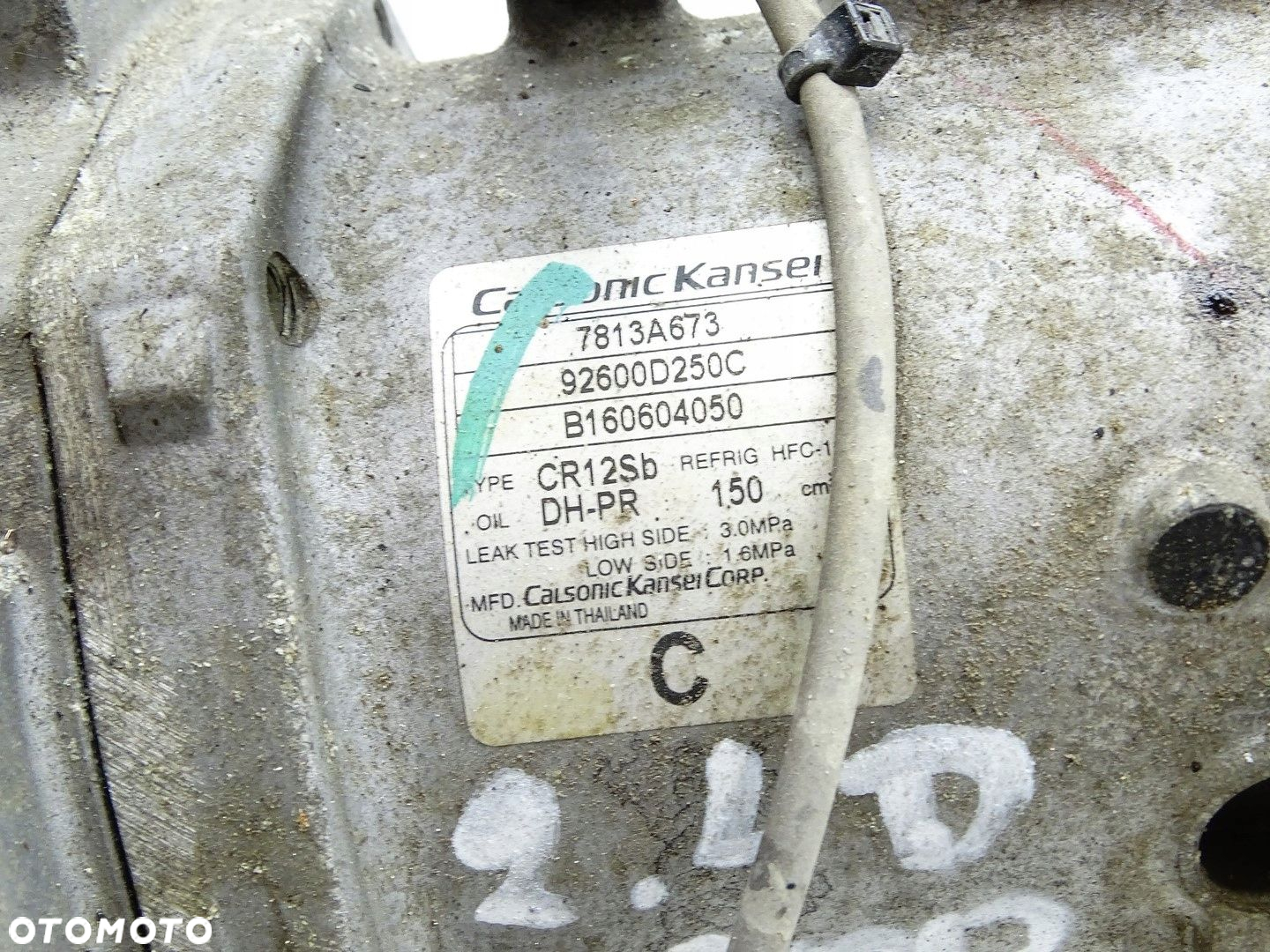 SPRĘŻARKA KLIMATYZACJI 7813A673 2.4 D FIAT FULLBACK MITSUBISHI L200 - 3
