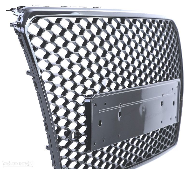 GRELHA FRONTAL AUDI A7 C7 4G 10-14 PDC LOOK RS PRETO BRILHANTE - 2