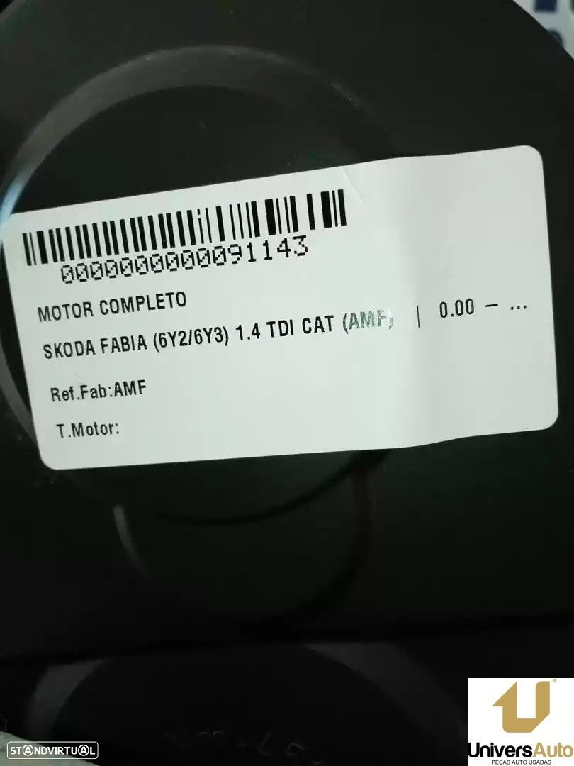MOTOR COMPLETO SKODA FABIA I 2005 -AMF - 1