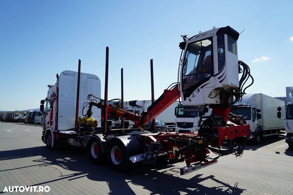 Scania R 730 XT / V8 / 6X4 / PENTRU LEMN / PENTRU COPACI / PENTRU PĂDURE / HDS LOGLIFT F96ST / CABINĂ / ANVELOPE 100% / 2020A - 7