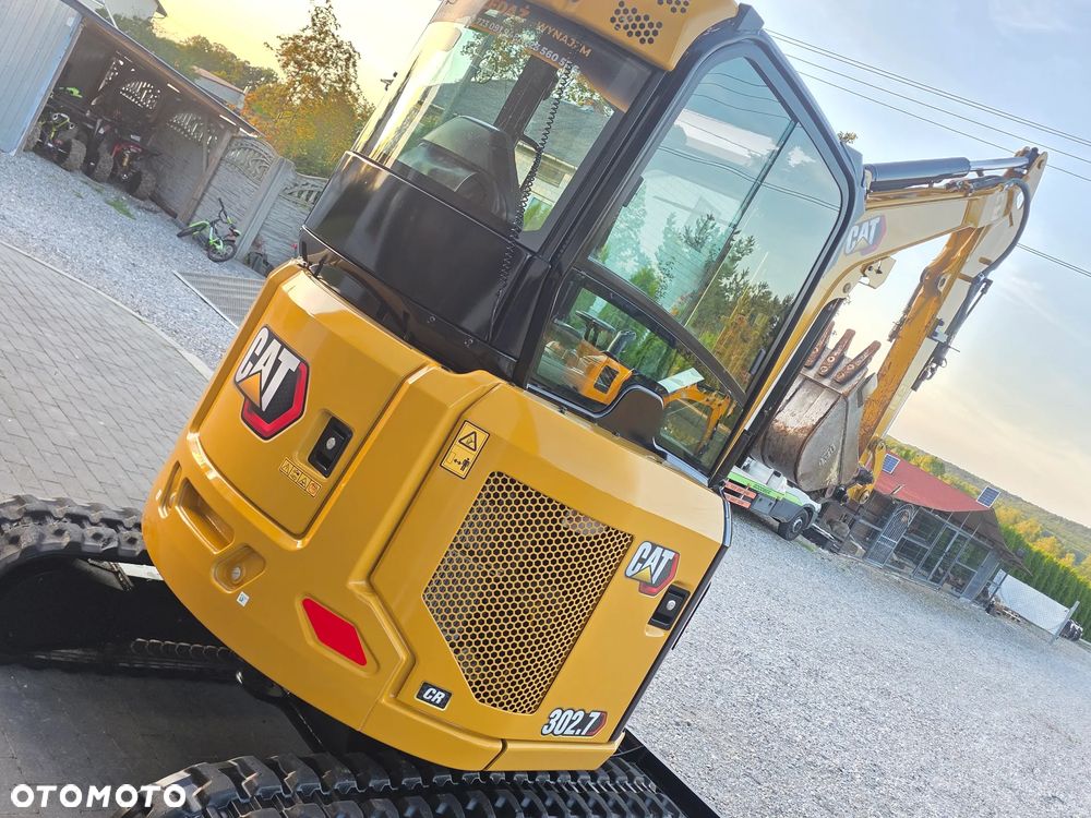 Caterpillar CAT 302.7 CR mini koparka szybkozłącze 3 łyżki piękna serwisowana 1 wł JCB sprowadzona w oryginale - 9