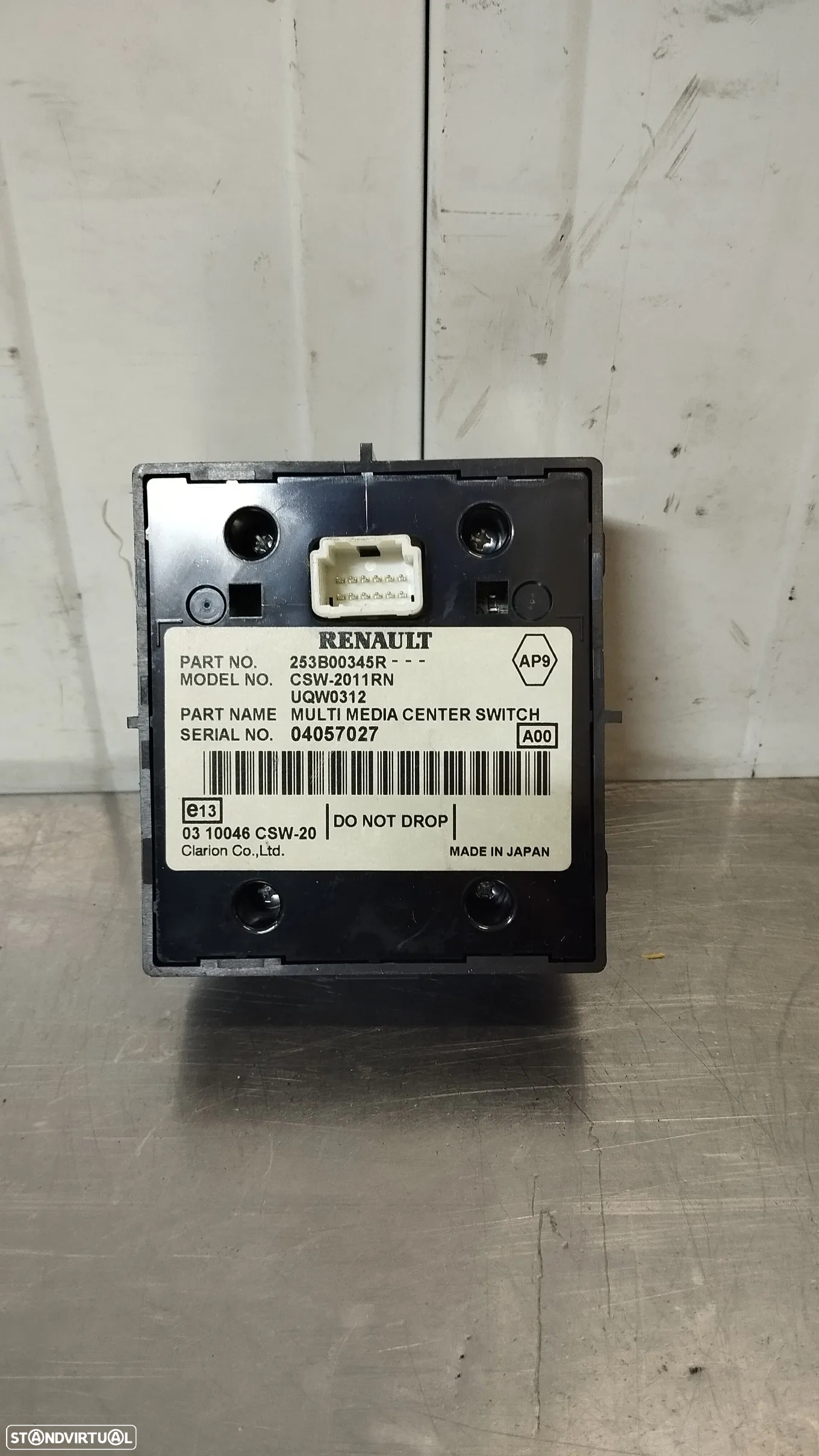 COMANDO MULTIFUNÇÕES RENAULT MEGANE III / SCENIC III REF. 253B00345R - 2