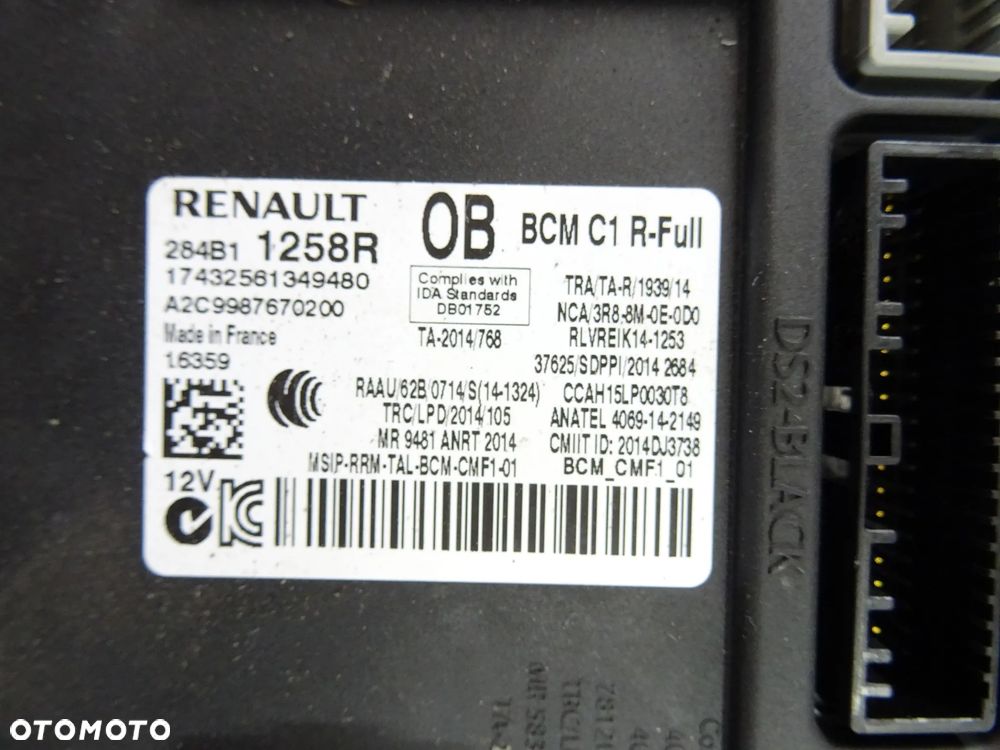 237106468R zestaw startowy Komputer licznik karta 1.6 Biturbo Renault Scenic IV czesci - 3