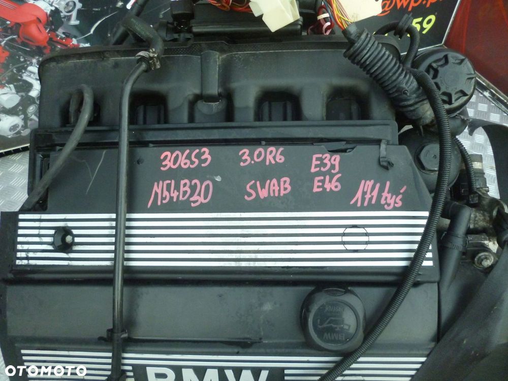SILNIK KOMPLETNY SWAP BMW E46 E39 3.0 R6 M54B30 306S3 171 TYS - 2