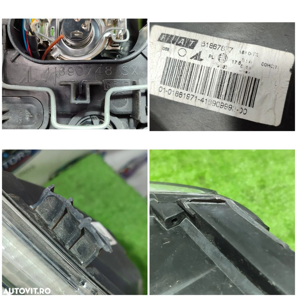 FAR STANGA HALOGEN FIAT PANDA 3 319 / COD OEM 41690748SX / 51867677  2012-2024 (4G2) - 8