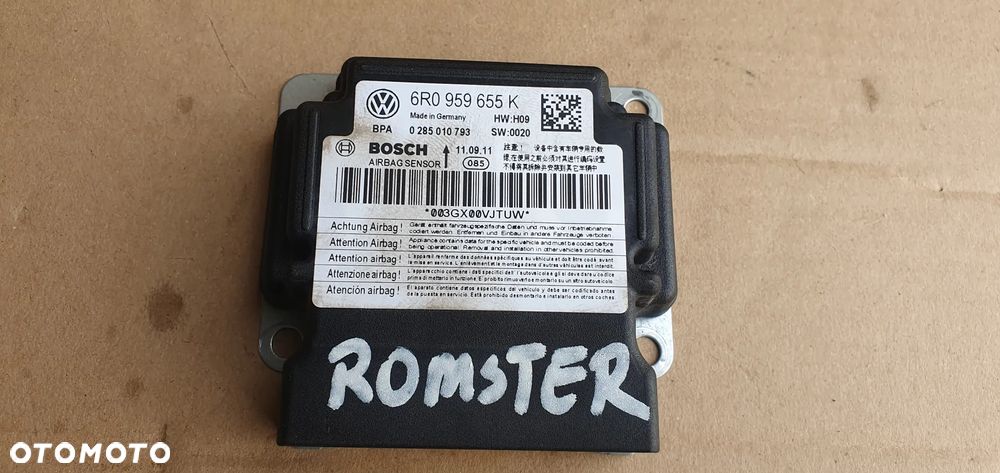 Zaślepka konsoli poduszki pasy AIRBAG zestaw naprawczy Skoda Roomster Lift - 7