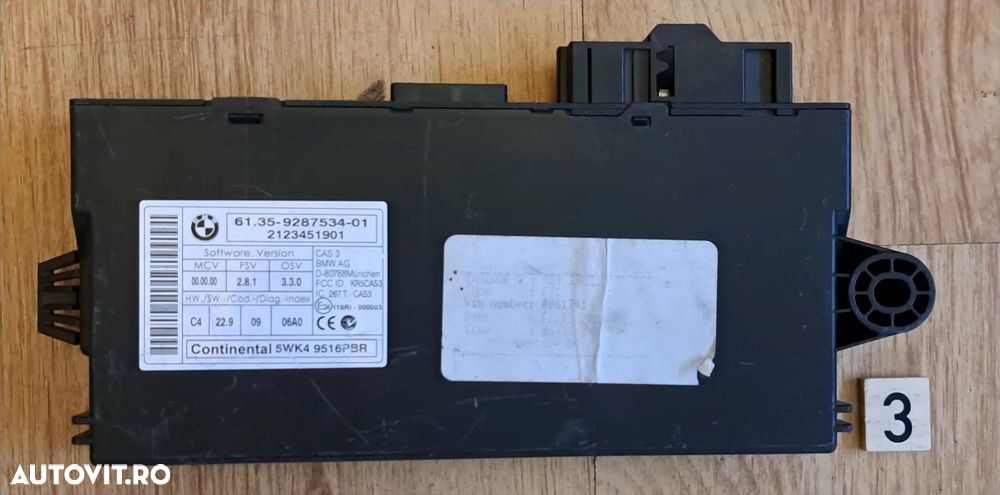 Modul CAS 3 Original BMW E82 E88 E90+LCI E91+LCI E92+LCI E93+LCI E60 LCI E61 LCI E63+LCI E64+LCI E84 E70+LCI E71 E72 E89 - 1