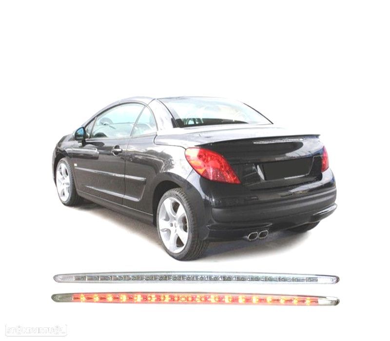 TERCEIRA LUZ DE STOP PEUGEOT 207 CC LED CROMADO - 1