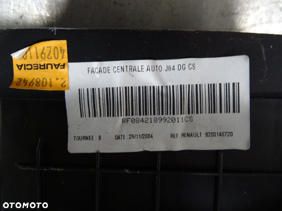 RENAULT GRAND SCENIC II 03-06 PANEL RAMKA ŚRODKOWA RADIA 8200140720 - 10