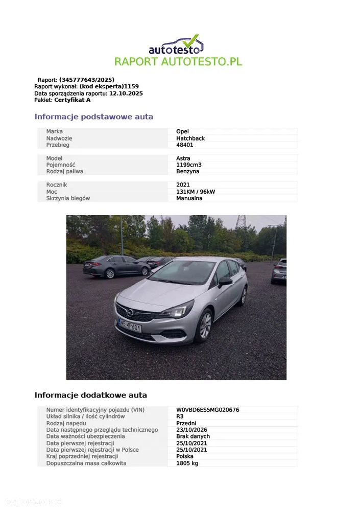 Opel Astra V 1.2 T Edition S&S - 2