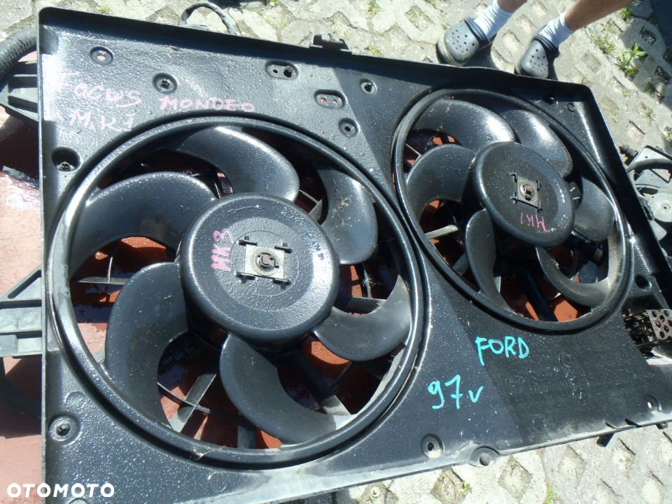 wentylator chłodnicy silniczek ramka ford eskort puma fiesta mondeo focus fokus mk3  oryginał posiadam wszystkie części - 2