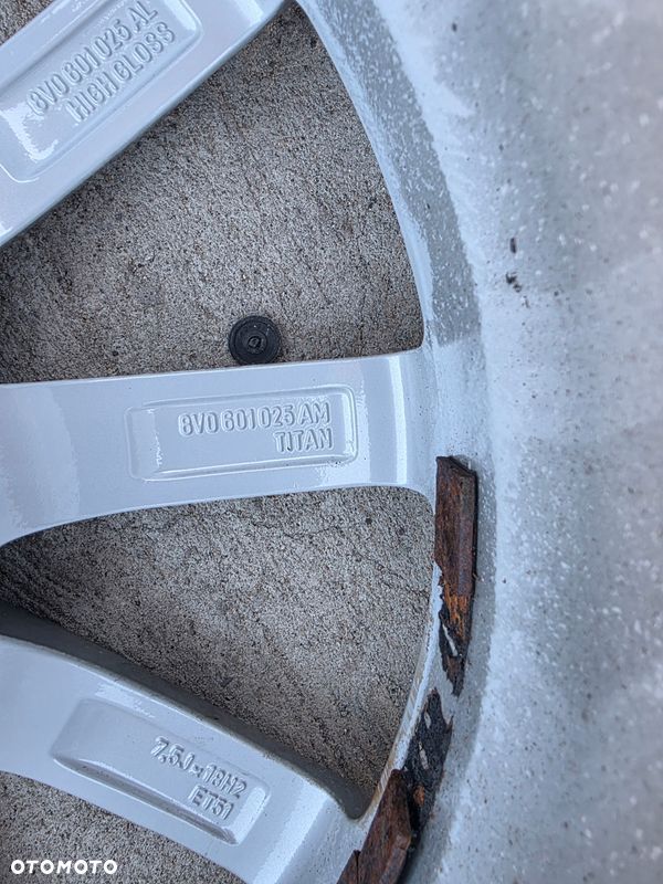 FELGA ALUMINIOWA AUDI A3 S3 8V VW SEAT 7.5J R18 ET51 8V0601025AL/AM K*46* - 8