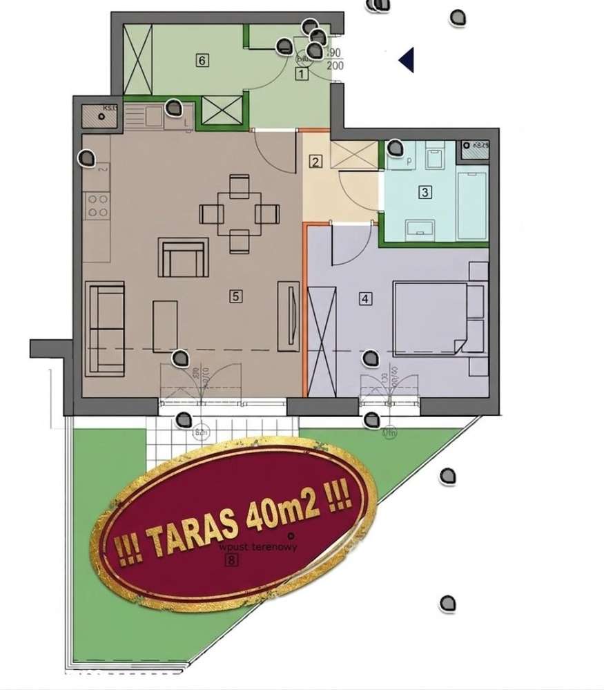 !!! 2 Pokoje Apartament Premium Taras 40 m2 !!!