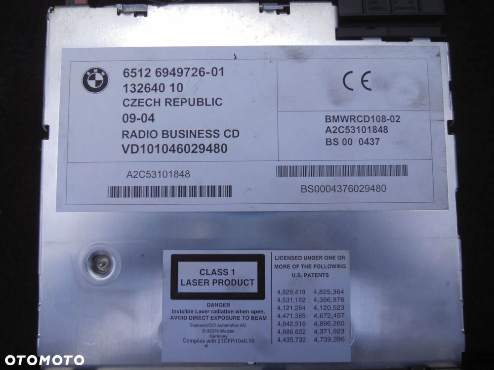 RADIO CD MINI ONE COOPER R50 6949726 - 7