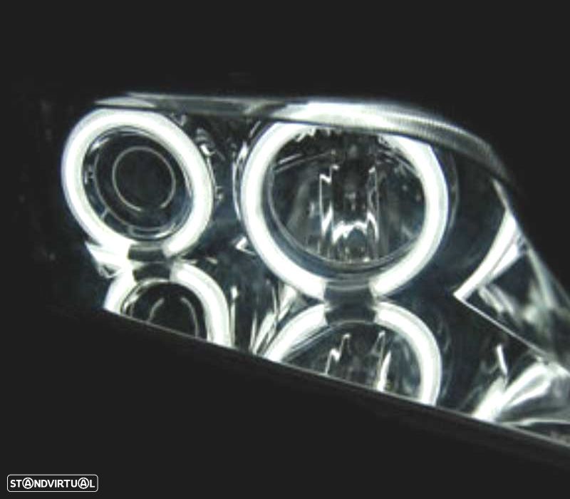 FARÓIS BMW Z3 96-02 ANGEL EYES CCFL FUNDO CROMADO - 2