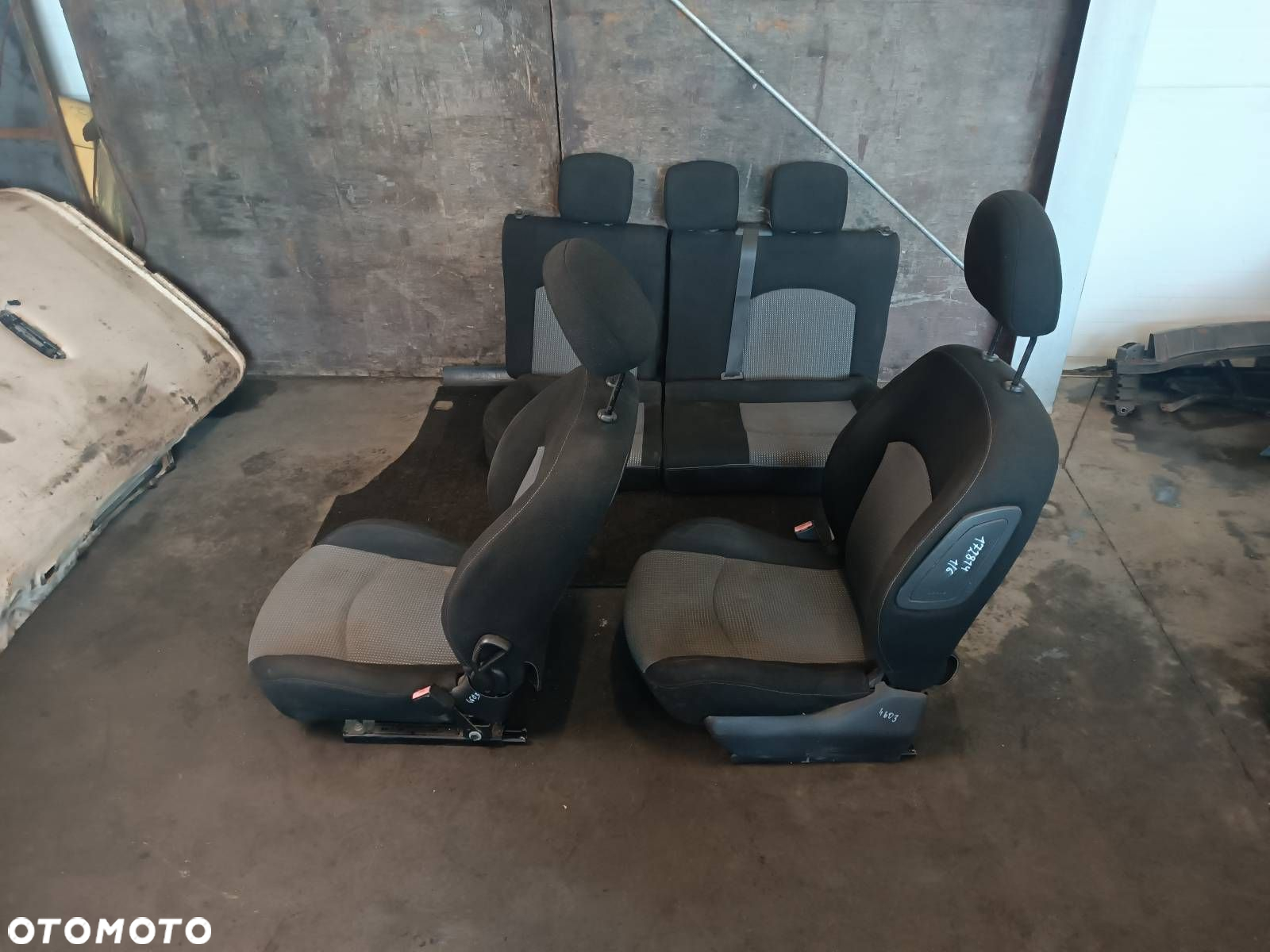FOTEL FOTELE KOMPLET LEWY PRAWY KANAPA TYŁ PEUGEOT 206 I HB 5D - 3