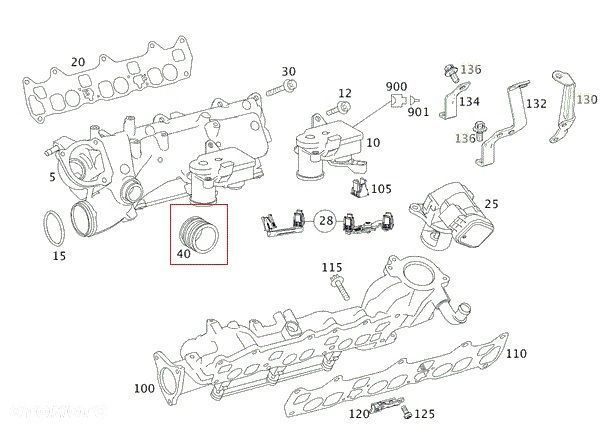 MERCEDES C209 C218 C219 krociec kolektora ssacego - 5