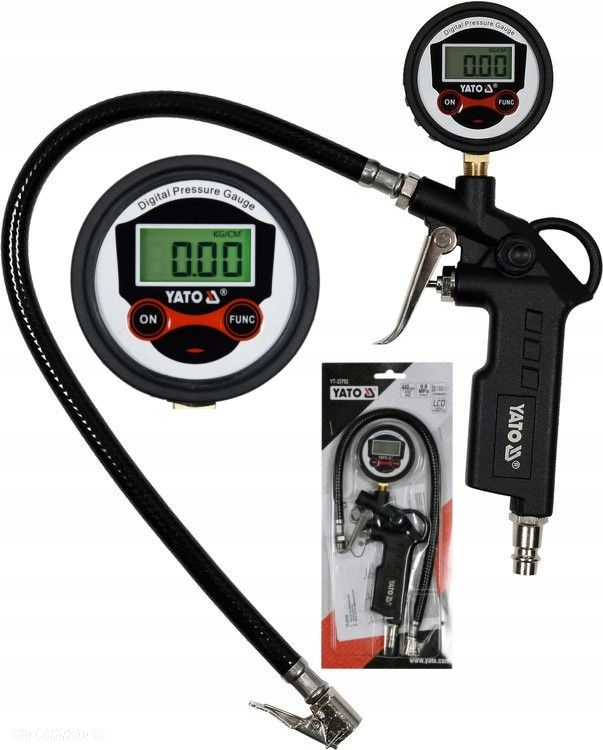YATO PISTOLET DO POMPOWANIA KÓŁ CYFROWY MANOMETR WYŚWIETLACZ LCD YT-23702 - 2