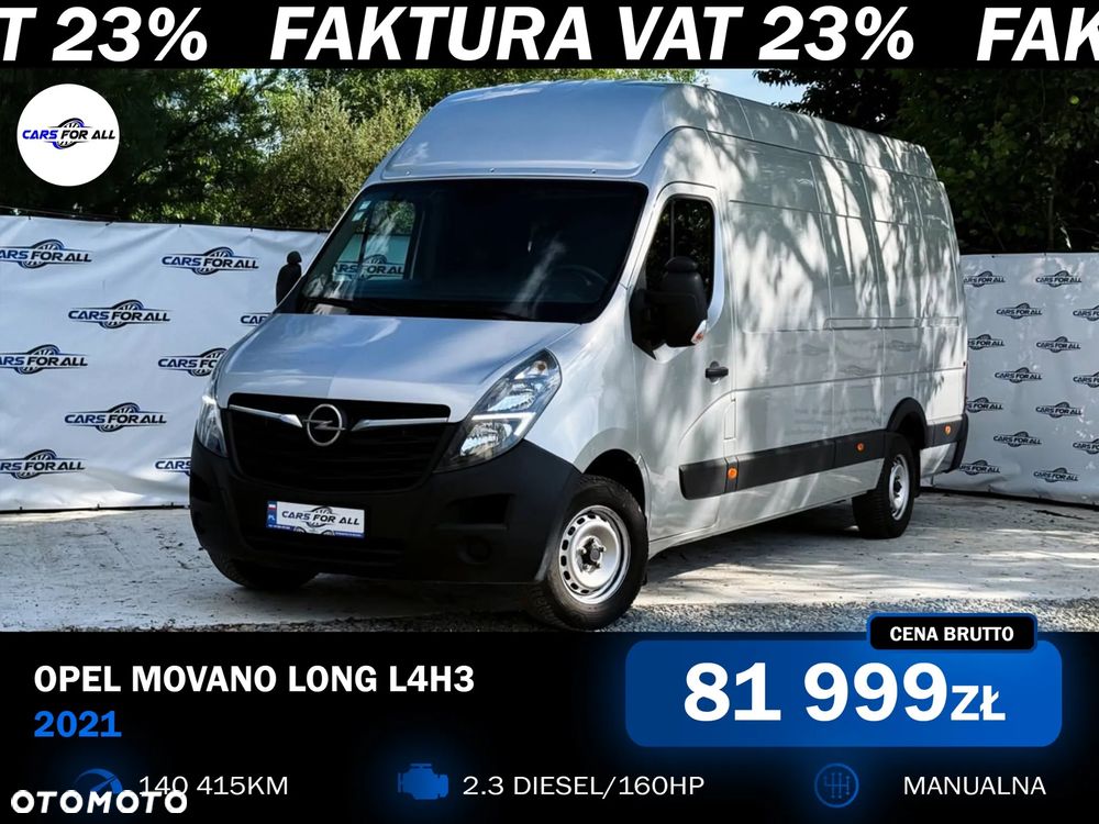 Opel Movano 2.3 BiTurbo 163  RWD L4H3 - 2