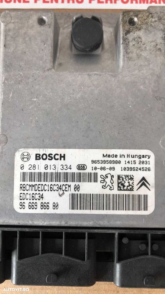 ECU Calculator motor Citroen C4 1.6 HDI, cod 0281013334 - 2