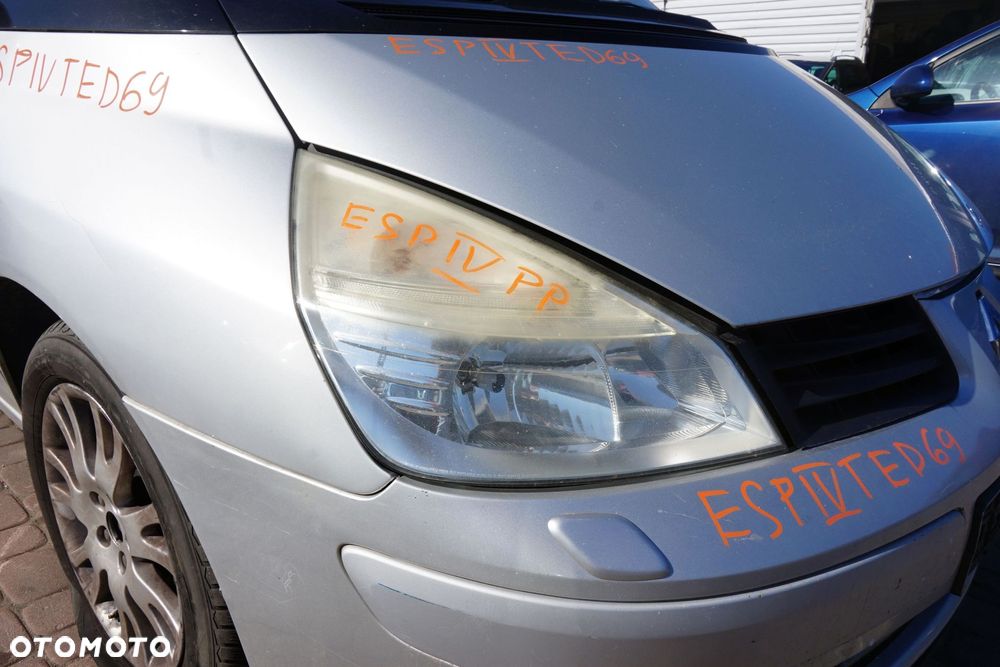 MASKA ZDERZAK BŁOTNIKI LAMPY ESPACE GRAND IV PH2 LIFT TED69  RENAULT 2006-2010 SREBRNY PRZÓD KOMPLETNY - 22