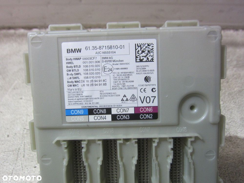 BMW X3 G01 G30 STEROWNIK BDC KOMPUTER MODUŁ  61358715810 5A908E8 8715810 - 6