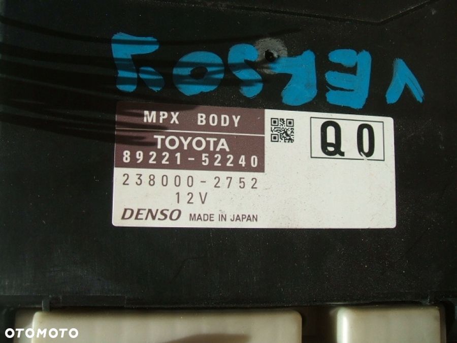 TOYOTA VERSO S MODUŁ STEROWNIK BSI 89221-52240 82730-52L70-C - 4