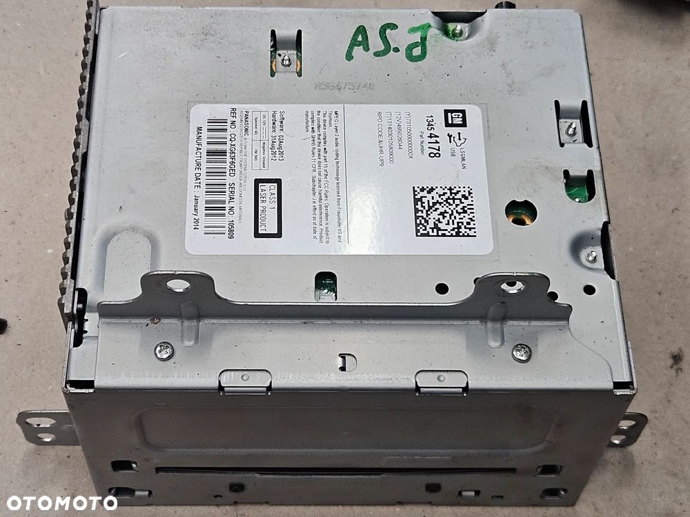 Opel Astra J 4 IV radio 20983513 UZZ - 4