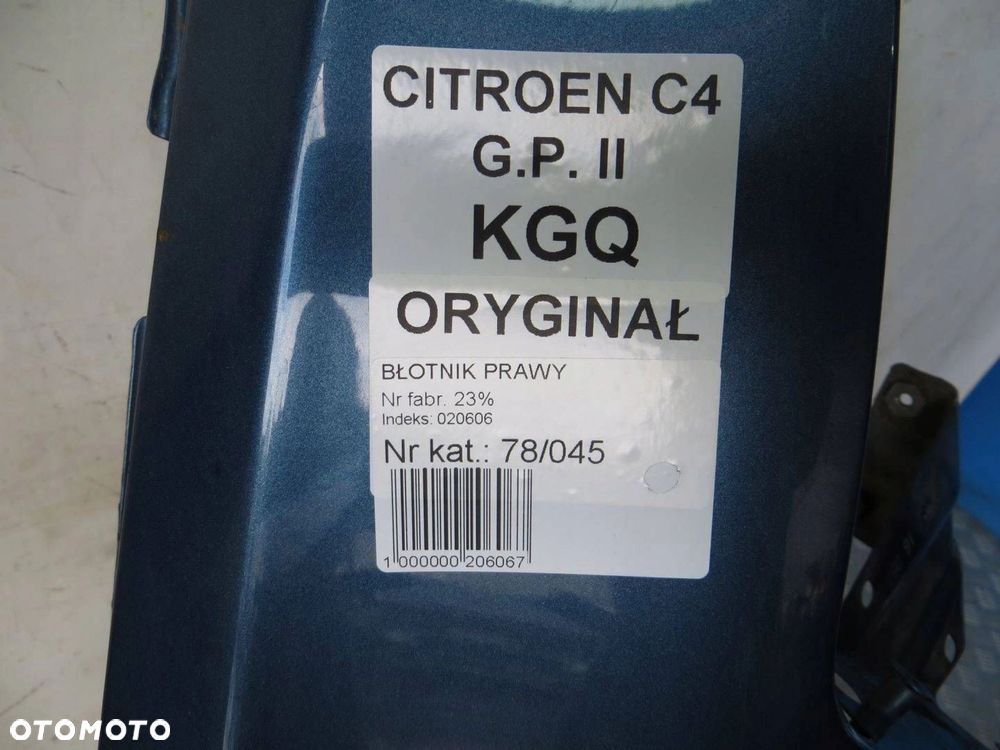 CITROEN C4 II PICASSO BŁOTNIK PRAWY PRZÓD KGQ 13- - 7