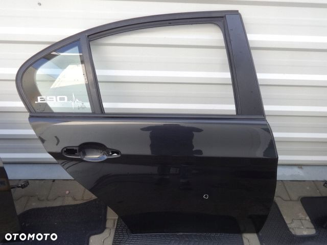 BMW 3 E90 DRZWI PRAWE TYŁ TYLNE BLACK SAPPHIR MET - 1