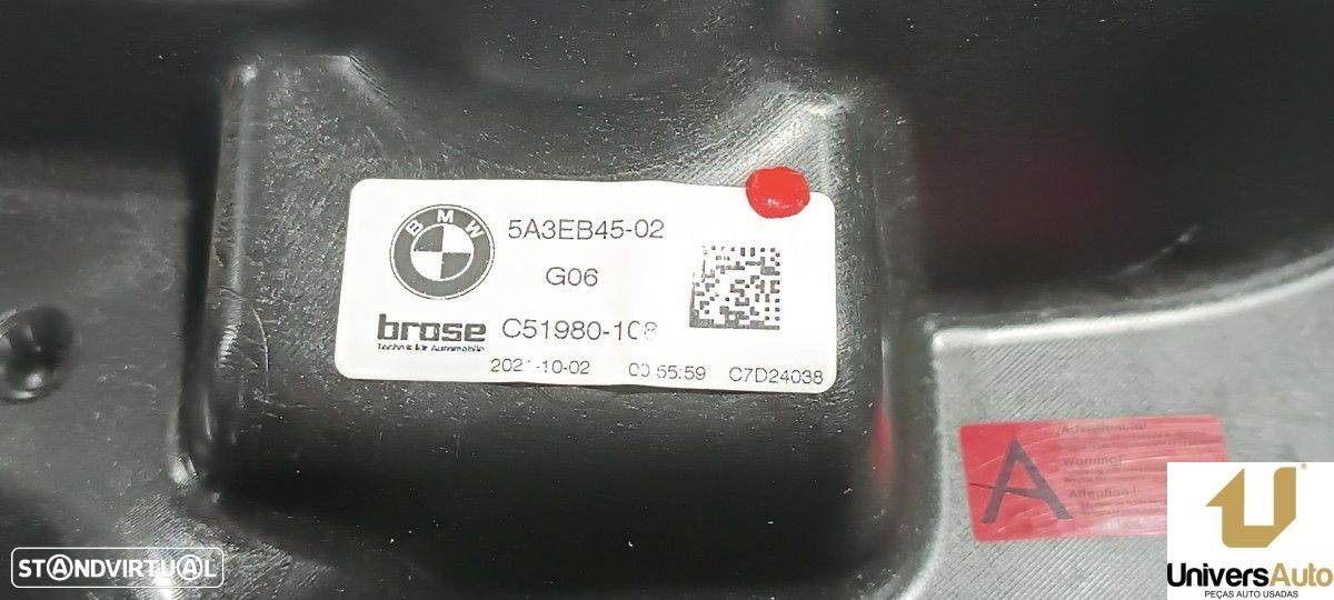 ELEVADOR TRASEIRO ESQUERDO BMW SERIE X6 (G06) XDRIVE 40I - 2