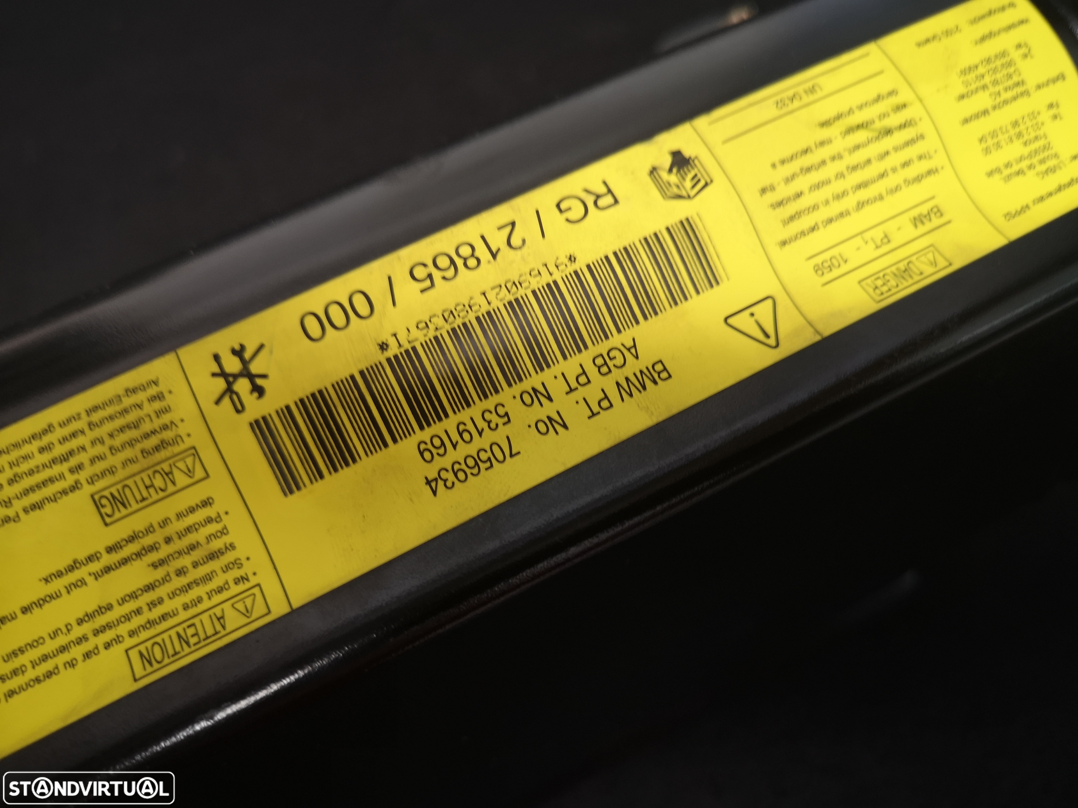 Airbag do tablier pasageiro bmw mini cooper 2002+ - 6
