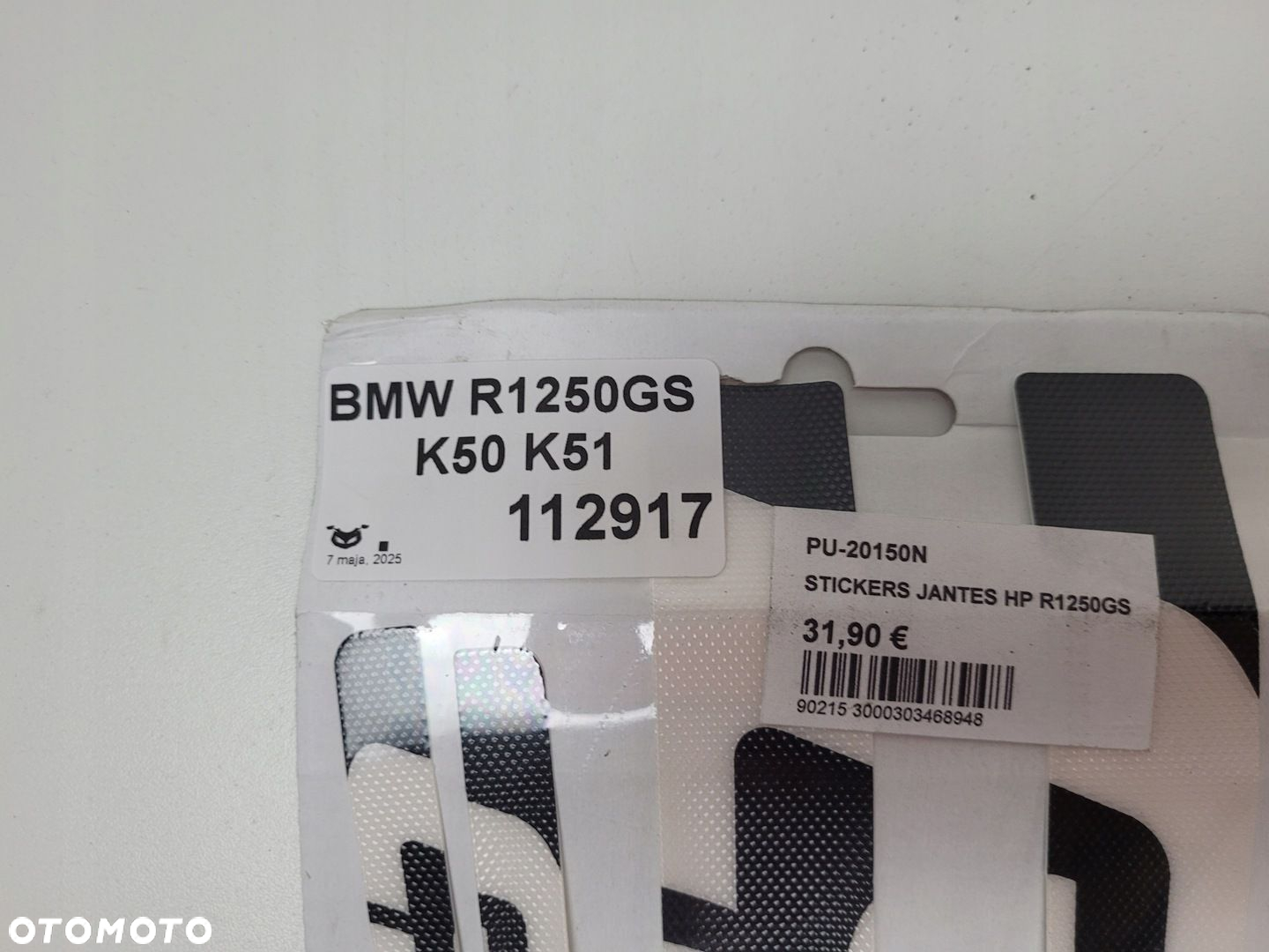 BMW R1250GS K50 K51 PUIG NAKLEJKI NA FELGĘ 20150N - 5