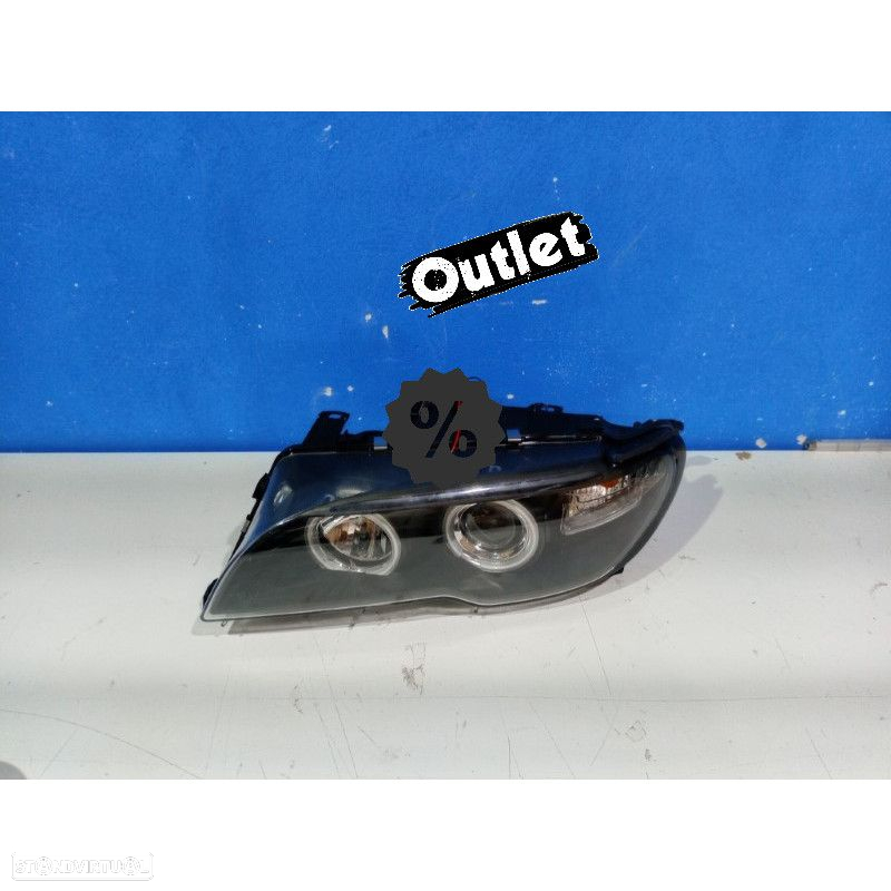 R145747C1 FAROL ESQ BMW SÉRIE 3 E46 2 PORTAS 03-06 OLHOS DE ANJO CCFL FUNDO PRET - 6