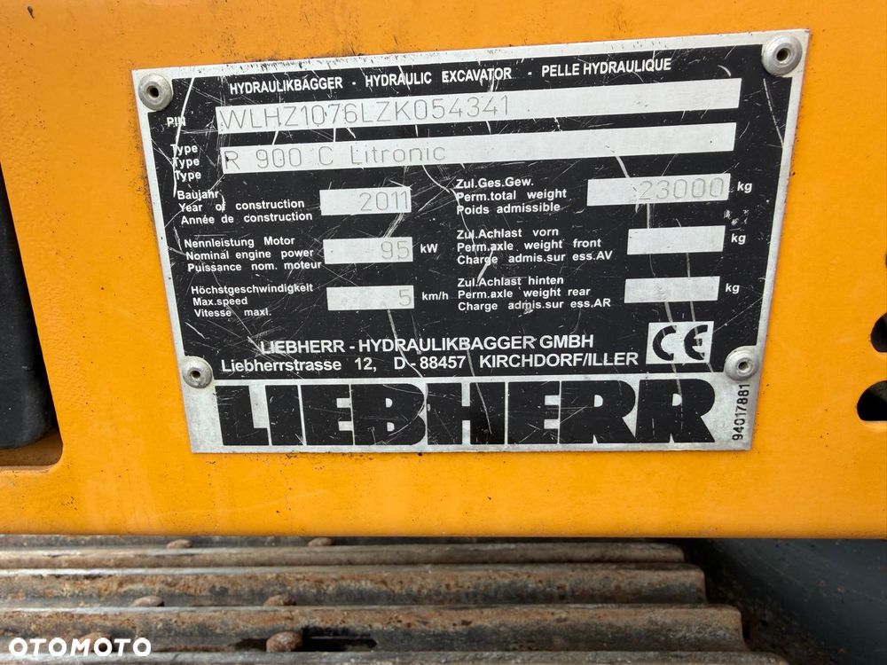 Liebherr R900C Litronic * 2011 * 8 688 mth * długi zasięg * - 13