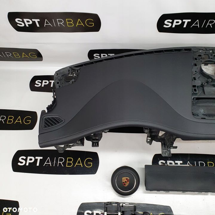 PORSCHE PANAMERA 971 DESKA ROZDZIELCZA KONSOLA KOKPIT PULPIT PODUSZKI AIRBAG AIR BAG PASY KIT SET - 2