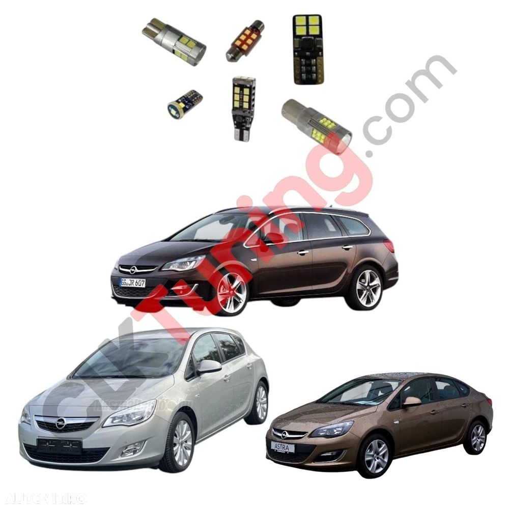 Pachet becuri led leduri pentru iluminare interior Opel Astra J - 1