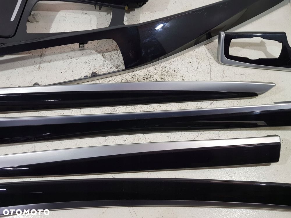 dekory listwy deski rozdzielczej bmw f10 f11 lift eur komplet black schwarz - 5