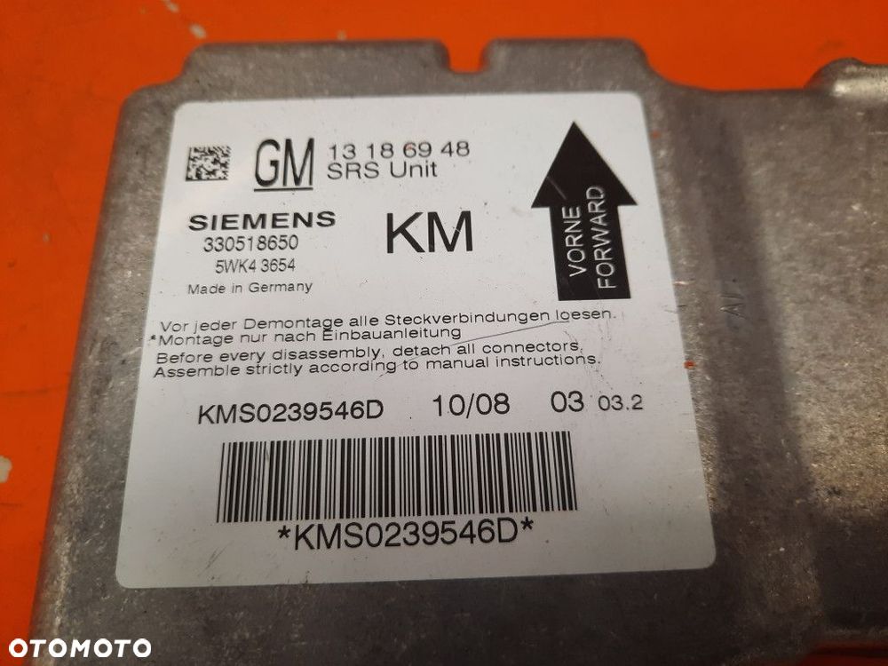 OPEL VECTRA STATION C 05-09 STEROWNIK MODUŁ AIRBAG 330518650 Z19DT - 4