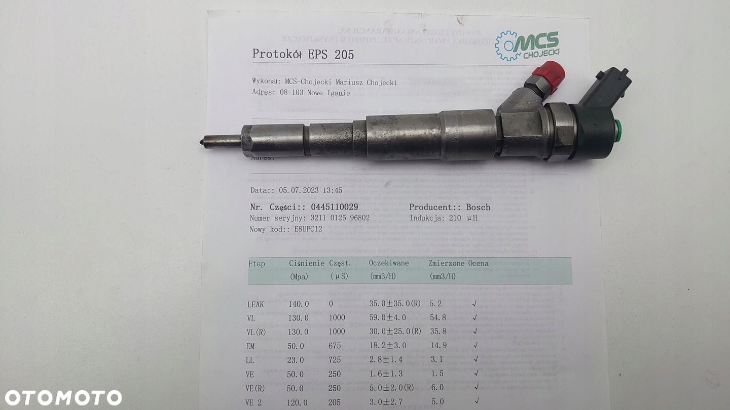 WTRYSKIWACZ BOSCH 0445110029 BMW E39 530D E38 730D M57 - 4