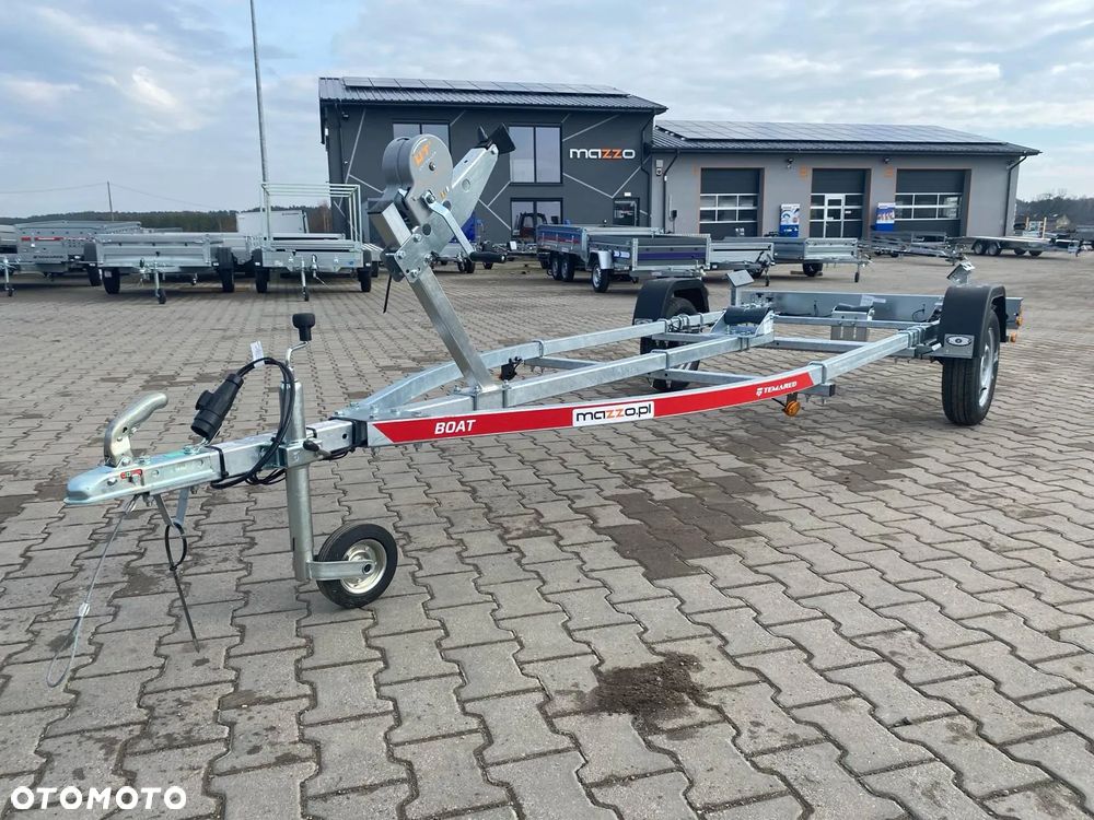 TEMARED Dostawa Przyczepka podłodziowa DMC750kg łódź do 5,3m WODOODPORNE ŁOŻYSKA MOCNA - 13
