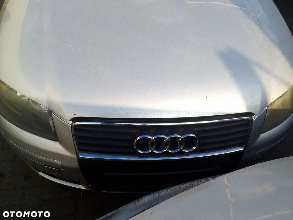KOMPLETNY PRZÓD Audi A3 8P Przedlift 04-13r. lakier kolor LY7W srebrny. Europa MASKA LAMPA ZDERZAK BŁOTNIK GRILL ATRAPA PAS PRZEDNI WZMOCNIENIE CZOŁOWE CHŁODNICA HALOGEN do założenia bez malowania - 9