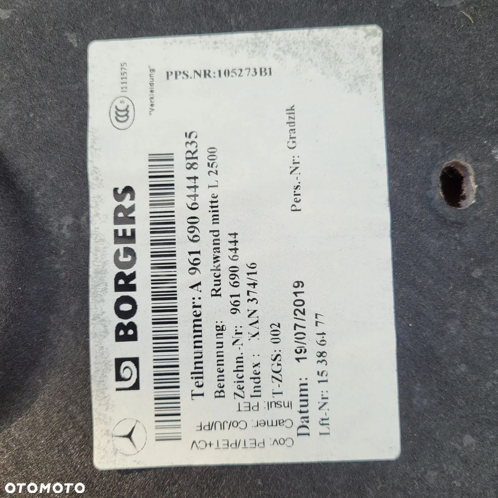 TAPICERKA KABINY ACTROS MP4 MP5 A9616906444 CHWALIM116 - 4